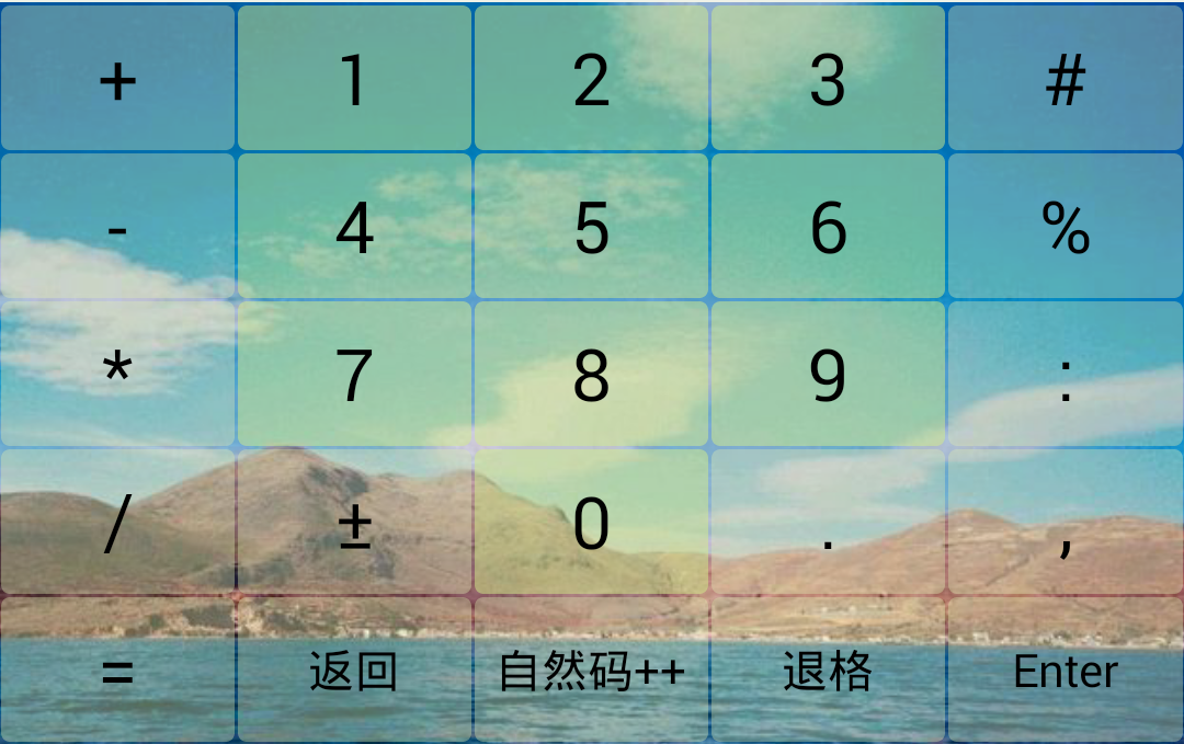 数字键颜色分组